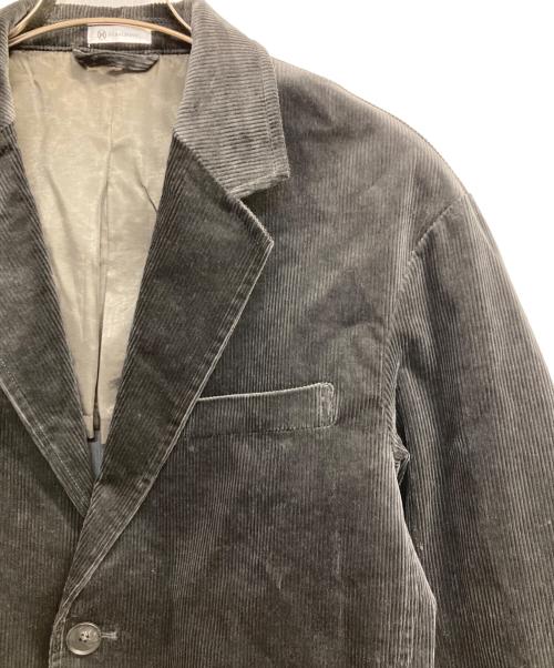 HERALBONY（ヘラルボニー）HERALBONY (ヘラルボニー) Embroidered Corduroy Jacket「marina-moji003」 Charcoal ブラック サイズ:Ｍの古着・服飾アイテム