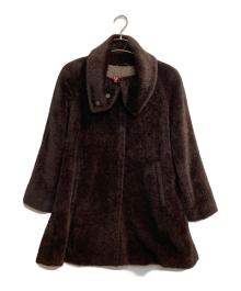 Max Mara Studio（マックスマーラ ストゥディオ）の古着「アルパカウールシャギーボアコート」｜ブラウン