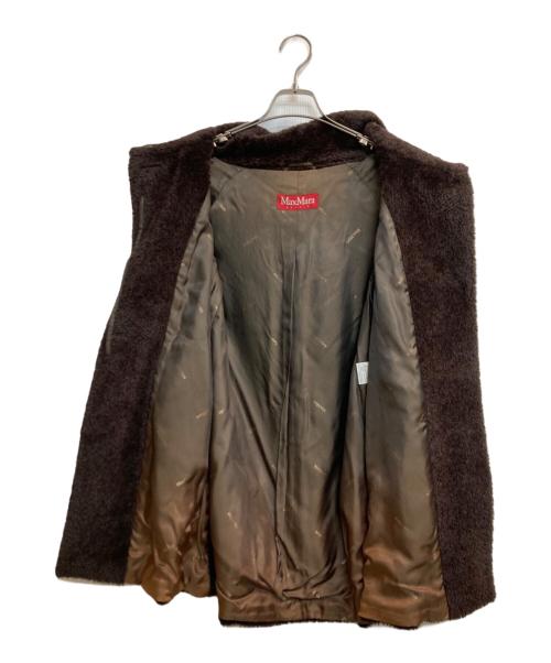Max Mara Studio（マックスマーラ ストゥディオ）MAX MARA STUDIO (マックスマーラ ストゥディオ) アルパカウールシャギーボアコート ブラウン サイズ:36の古着・服飾アイテム