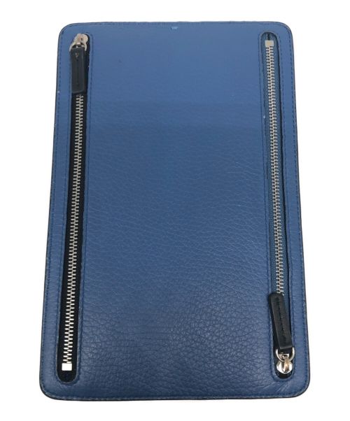 SMYTHSON（スマイソン）SMYTHSON (スマイソン) カレンシーケース ブルーの古着・服飾アイテム