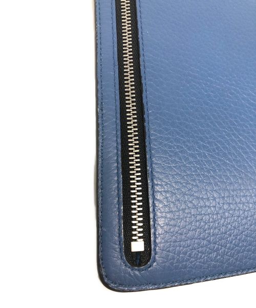 SMYTHSON（スマイソン）SMYTHSON (スマイソン) カレンシーケース ブルーの古着・服飾アイテム