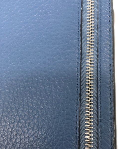 SMYTHSON（スマイソン）SMYTHSON (スマイソン) カレンシーケース ブルーの古着・服飾アイテム