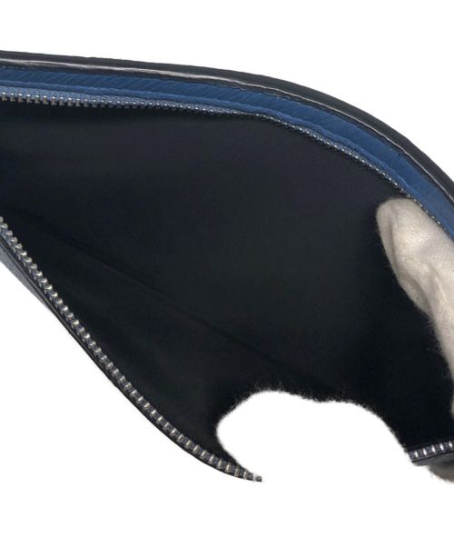 SMYTHSON（スマイソン）SMYTHSON (スマイソン) カレンシーケース ブルーの古着・服飾アイテム