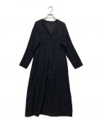 RIM.ARKリムアーク）の古着「長袖フロントボタンワンピース」｜ブラック