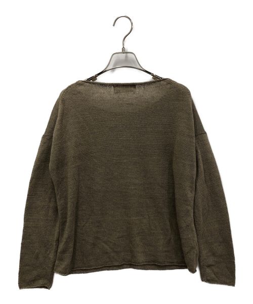 evam eva（エヴァムエヴァ）evam eva (エヴァムエヴァ) リネンニット ブラウン サイズ:表記なしの古着・服飾アイテム