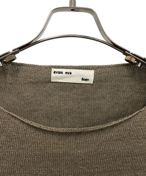 evam eva（エヴァムエヴァ）evam eva (エヴァムエヴァ) リネンニット ブラウン サイズ:表記なしの古着・服飾アイテム