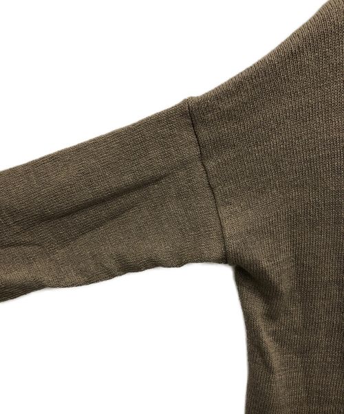 evam eva（エヴァムエヴァ）evam eva (エヴァムエヴァ) リネンニット ブラウン サイズ:表記なしの古着・服飾アイテム