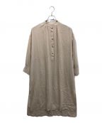 Enseアンサ）の古着「バックギャザーワンピース」｜ベージュ
