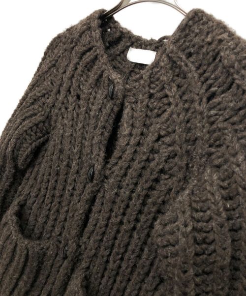 Audrey and John Wad（オードリーアンドジョンワッド）Audrey and John Wad (オードリーアンドジョンワッド) ニットカーディガン/ケーブルニットカーディガン ブラウン サイズ:Fの古着・服飾アイテム