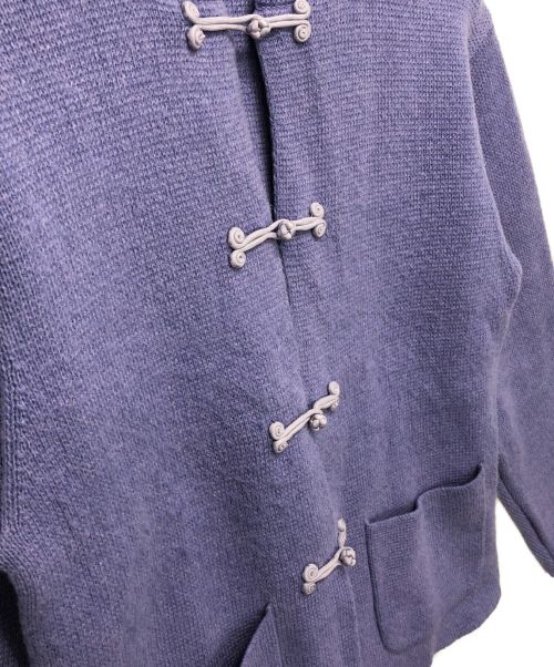 6(ROKU) BEAUTY&YOUTH（ロク ビューティーアンドユース）6(ROKU) BEAUTY&YOUTH (ロク ビューティーアンドユース) KNIT CHINA MOTIF CARDIGAN パープル サイズ:-の古着・服飾アイテム