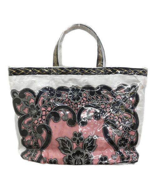 COMME des GARCONS（コムデギャルソン）COMME des GARCONS (コムデギャルソン) クリアバッグ ホワイト×ピンクの古着・服飾アイテム