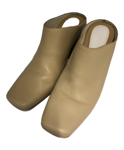 TODAYFUL（トゥデイフル）TODAYFUL (トゥデイフル) レザースクエアトゥミュール アイボリー サイズ:SIZE 36の古着・服飾アイテム