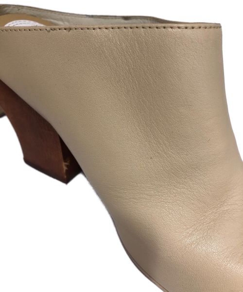TODAYFUL（トゥデイフル）TODAYFUL (トゥデイフル) レザースクエアトゥミュール アイボリー サイズ:SIZE 36の古着・服飾アイテム