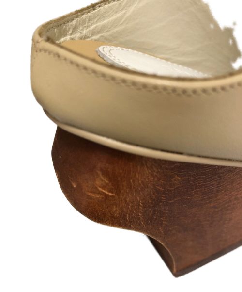 TODAYFUL（トゥデイフル）TODAYFUL (トゥデイフル) レザースクエアトゥミュール アイボリー サイズ:SIZE 36の古着・服飾アイテム