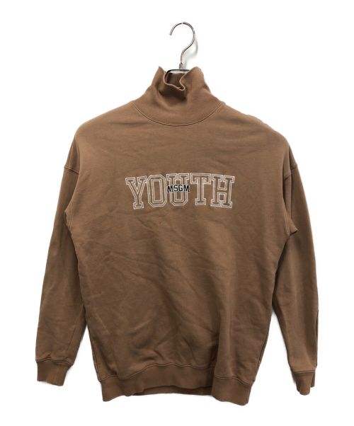 MSGM（エムエスジーエム）MSGM (エムエスジーエム) ハイネックスウェット ブラウン サイズ:XSの古着・服飾アイテム