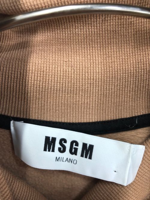 MSGM（エムエスジーエム）MSGM (エムエスジーエム) ハイネックスウェット ブラウン サイズ:XSの古着・服飾アイテム