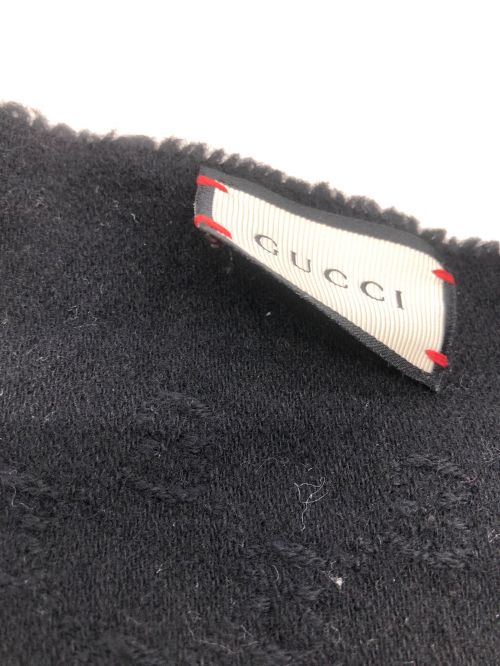 GUCCI（グッチ）GUCCI (グッチ) マフラー ブラックの古着・服飾アイテム