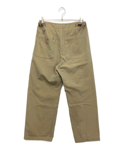 ULTERIOR（アルテリア）ULTERIOR (アルテリア) CHAMBRAY GABARDINE SEEMLESS TROUSERS ブラウン サイズ:3の古着・服飾アイテム