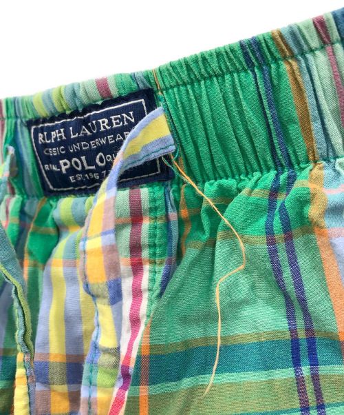 POLO RALPH LAUREN（ポロ・ラルフローレン）POLO RALPH LAUREN (ポロ・ラルフローレン) パジャマチェックパンツ イエロー サイズ:Mの古着・服飾アイテム