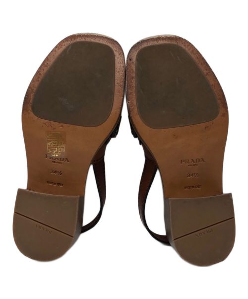 PRADA（プラダ）PRADA (プラダ) サンダル ブラウン サイズ:34 1/2の古着・服飾アイテム