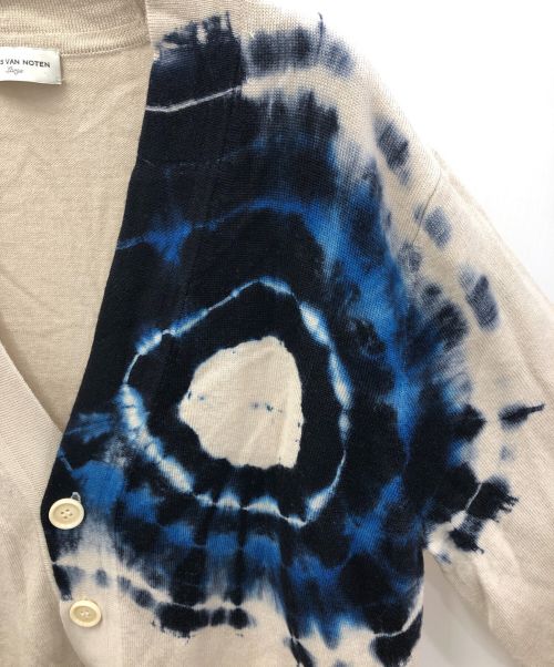 DRIES VAN NOTEN（ドリスヴァンノッテン）DRIES VAN NOTEN (ドリスヴァンノッテン) タイダイ柄カーディガン ベージュ サイズ:largeの古着・服飾アイテム