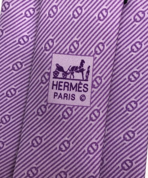 HERMES（エルメス）HERMES (エルメス) ネクタイ パープル サイズ:サイズ表記なしの古着・服飾アイテム