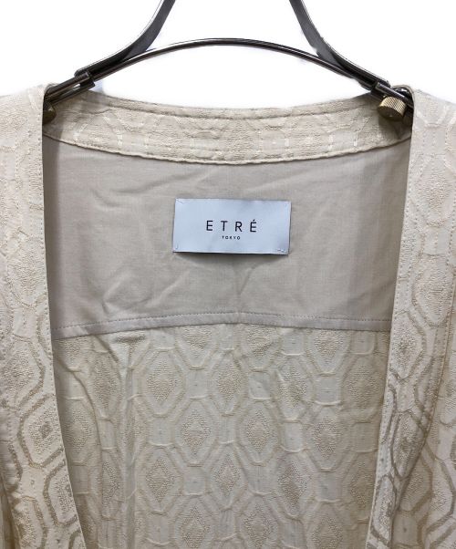 ETRE TOKYO（エトレトウキョウ）ETRE TOKYO (エトレトウキョウ) ジャガードロングガウン アイボリー サイズ:Sの古着・服飾アイテム
