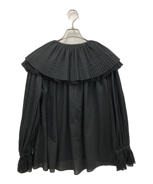 rosy monster（ロージーモンスター）rosy monster (ロージーモンスター) プリーツブラウス ブラック サイズ:Fの古着・服飾アイテム