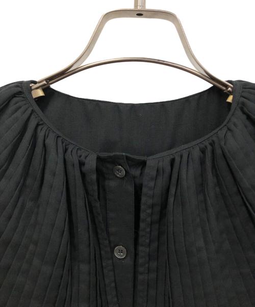 rosy monster（ロージーモンスター）rosy monster (ロージーモンスター) プリーツブラウス ブラック サイズ:Fの古着・服飾アイテム