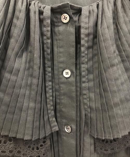 rosy monster（ロージーモンスター）rosy monster (ロージーモンスター) プリーツブラウス ブラック サイズ:Fの古着・服飾アイテム