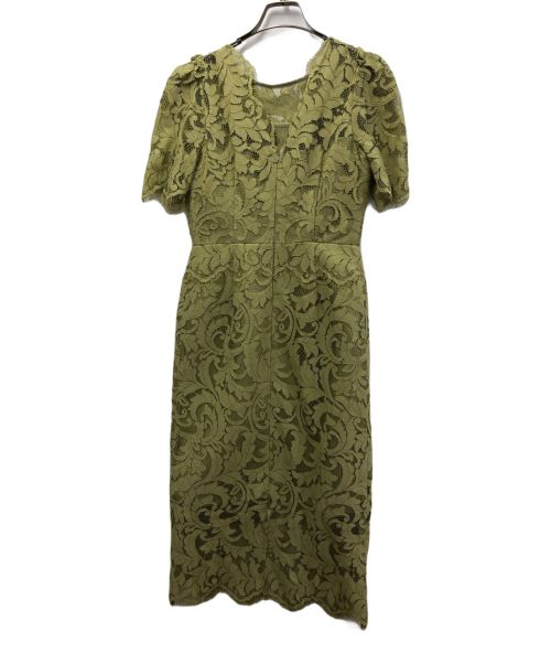 CELFORD（セルフォード）CELFORD (セルフォード) コードレースタイトワンピース 黄緑 サイズ:Sの古着・服飾アイテム