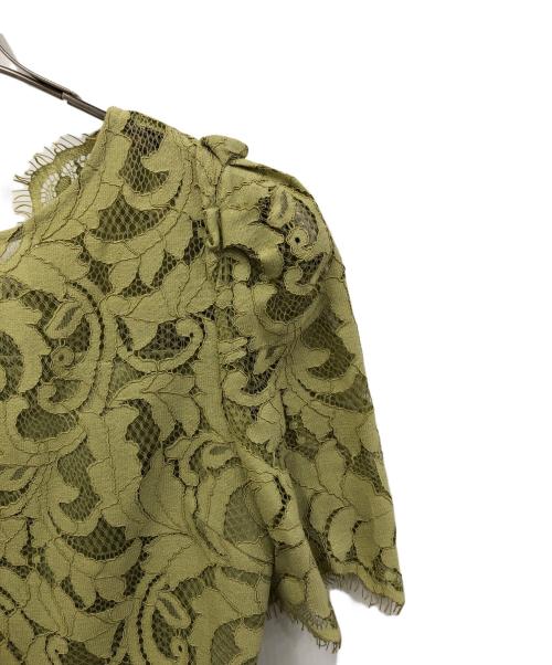 CELFORD（セルフォード）CELFORD (セルフォード) コードレースタイトワンピース 黄緑 サイズ:Sの古着・服飾アイテム
