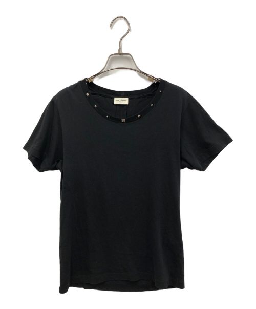Saint Laurent Paris（サンローランパリ）Saint Laurent Paris (サンローランパリ) スタッズＴシャツ ブラック サイズ:Sの古着・服飾アイテム