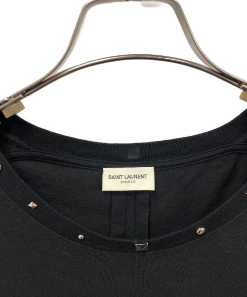 Saint Laurent Paris（サンローランパリ）Saint Laurent Paris (サンローランパリ) スタッズＴシャツ ブラック サイズ:Sの古着・服飾アイテム