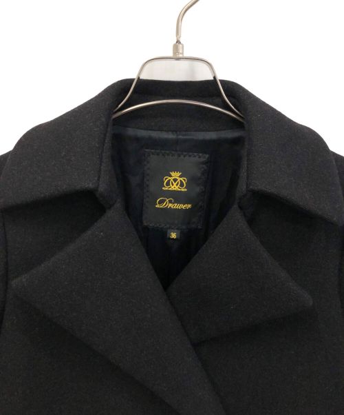 DRAWER（ドゥロワー）DRAWER (ドゥロワー) コート ブラック サイズ:36の古着・服飾アイテム