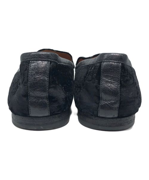 GUCCI（グッチ）GUCCI (グッチ) GGベルベットローファー ブラック サイズ:9の古着・服飾アイテム