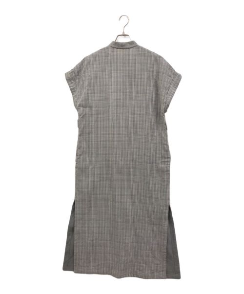 AURALEE（オーラリー）AURALEE (オーラリー) HARD TWIST WOOL DOUBLE FACE CHECK SLEEVELESS ONEPIECE グレー サイズ:1の古着・服飾アイテム