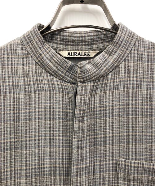 AURALEE（オーラリー）AURALEE (オーラリー) HARD TWIST WOOL DOUBLE FACE CHECK SLEEVELESS ONEPIECE グレー サイズ:1の古着・服飾アイテム