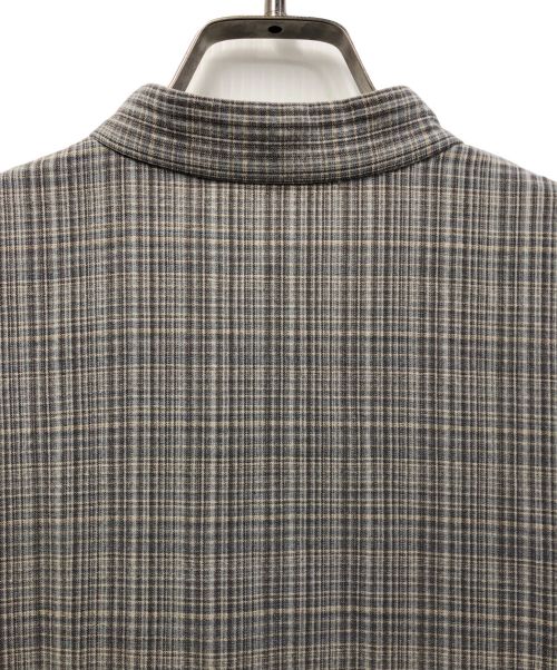 AURALEE（オーラリー）AURALEE (オーラリー) HARD TWIST WOOL DOUBLE FACE CHECK SLEEVELESS ONEPIECE グレー サイズ:1の古着・服飾アイテム