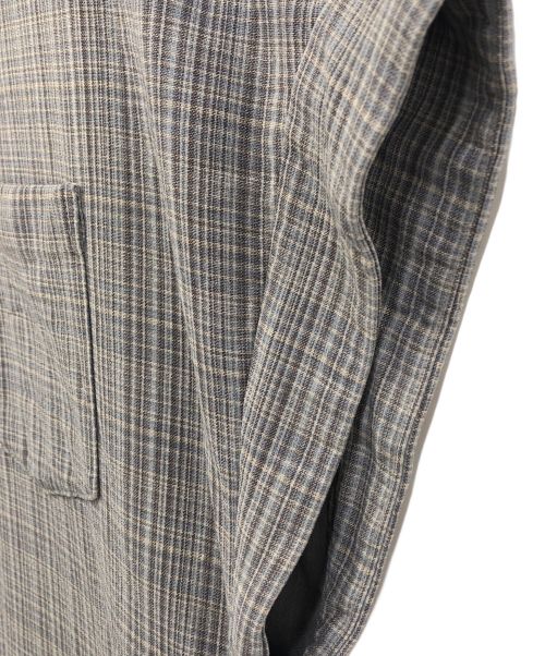 AURALEE（オーラリー）AURALEE (オーラリー) HARD TWIST WOOL DOUBLE FACE CHECK SLEEVELESS ONEPIECE グレー サイズ:1の古着・服飾アイテム