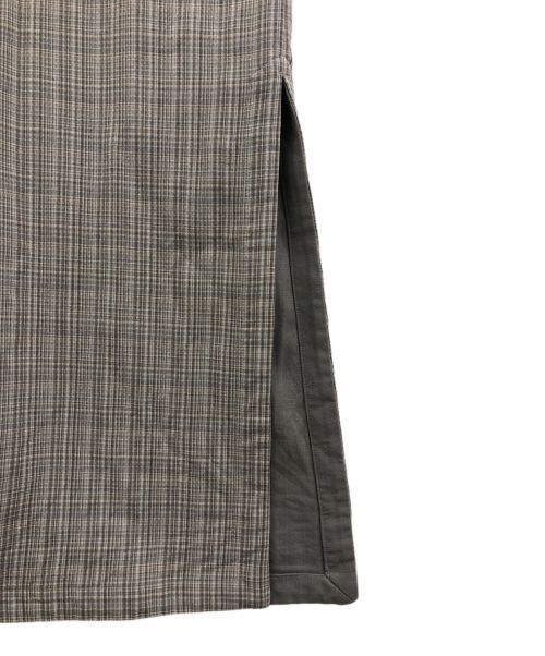 AURALEE（オーラリー）AURALEE (オーラリー) HARD TWIST WOOL DOUBLE FACE CHECK SLEEVELESS ONEPIECE グレー サイズ:1の古着・服飾アイテム