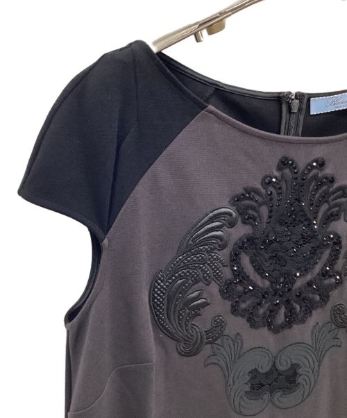 BLUMARINE（ブルマリン）BLUMARINE (ブルマリン) ビジューデザインワンピース ブラック サイズ:42の古着・服飾アイテム