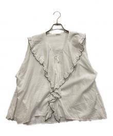 IENA（イエナ）の古着「コットンドビー フリル ブラウス」｜ホワイト