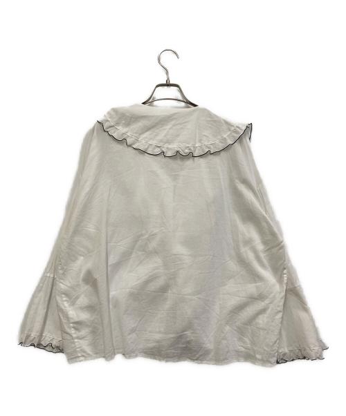 IENA（イエナ）IENA (イエナ) コットンドビー フリル ブラウス ホワイト サイズ:SIZE M (38)の古着・服飾アイテム
