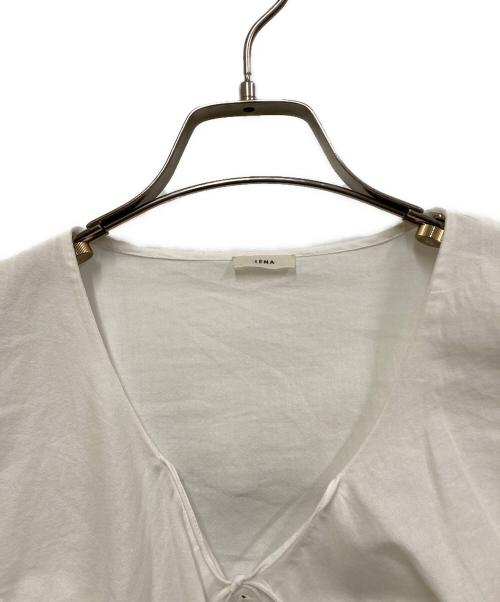 IENA（イエナ）IENA (イエナ) コットンドビー フリル ブラウス ホワイト サイズ:SIZE M (38)の古着・服飾アイテム