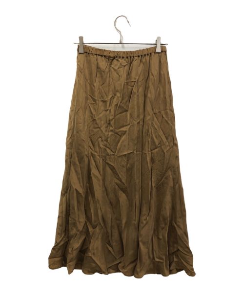 AP STUDIO（エーピーストゥディオ）AP STUDIO (エーピーストゥディオ) フィブリルキュプラスカート ブラウン サイズ:36の古着・服飾アイテム