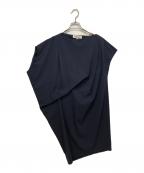 ENFOLDエンフォルド）の古着「アシンメトリーノースリーブワンピース」｜ネイビー