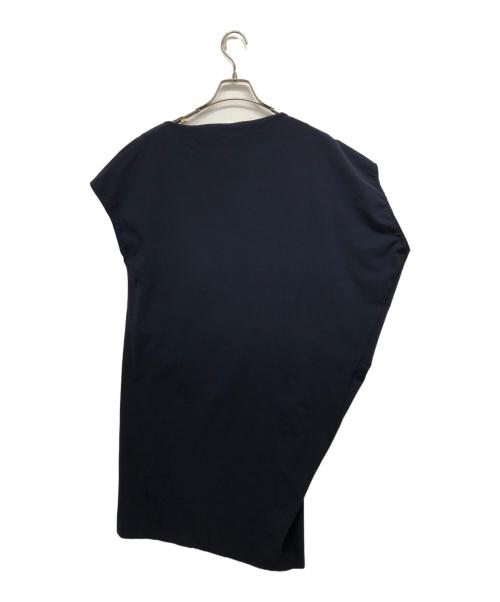 ENFOLD（エンフォルド）ENFOLD (エンフォルド) アシンメトリーノースリーブワンピース ネイビー サイズ:38の古着・服飾アイテム