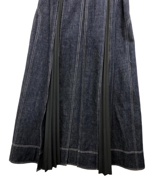 CASA FLINE（カーサフライン）CASA FLINE (カーサフライン) フロントホックデニムロングワンピース インディゴ サイズ:Fの古着・服飾アイテム