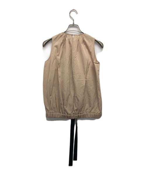 avec deuxclefs（アヴェクデュクレ）avec deuxclefs (アヴェクデュクレ) ノースリーブブラウス ベージュ サイズ:Sの古着・服飾アイテム